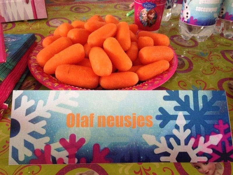 Frozen kinderfeestje olaf neusjes