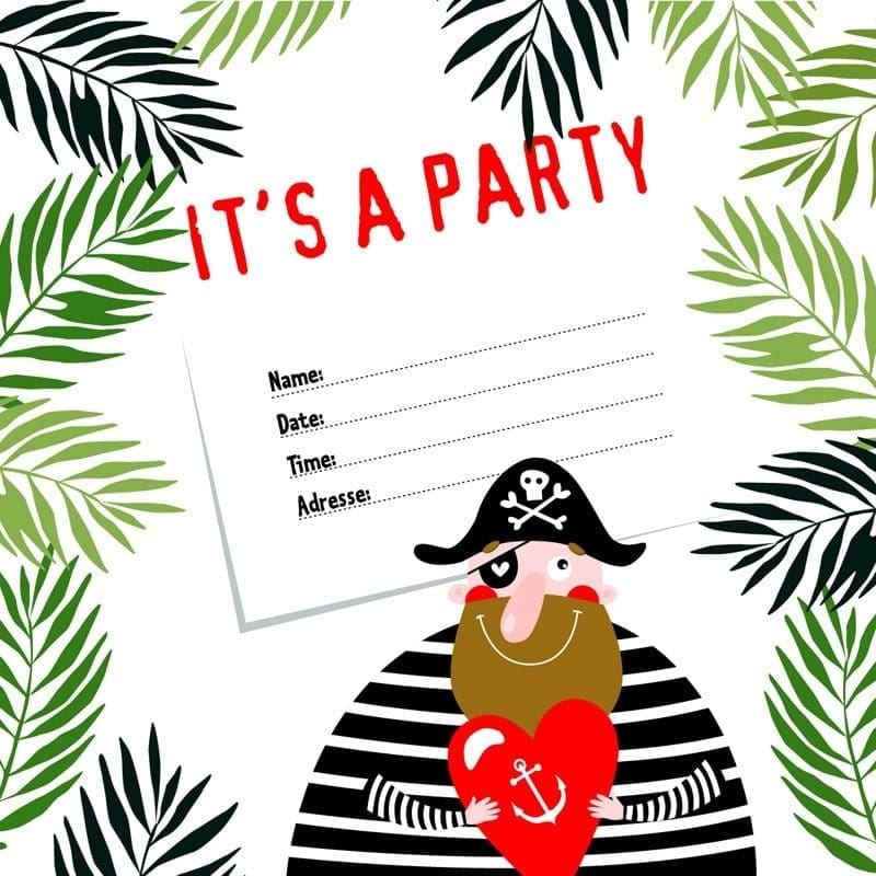 piratenfeestje uitnodiging zelf maken