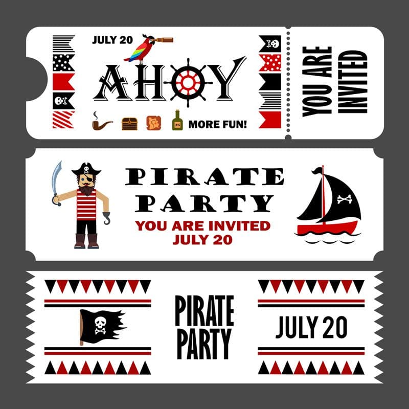 uitnodigingen piratenfeestje zelf maken
