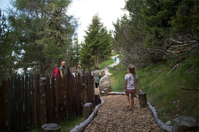 blote voten pad Olperls Bergwelt