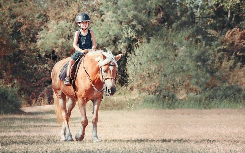 eerste keer paardrijden