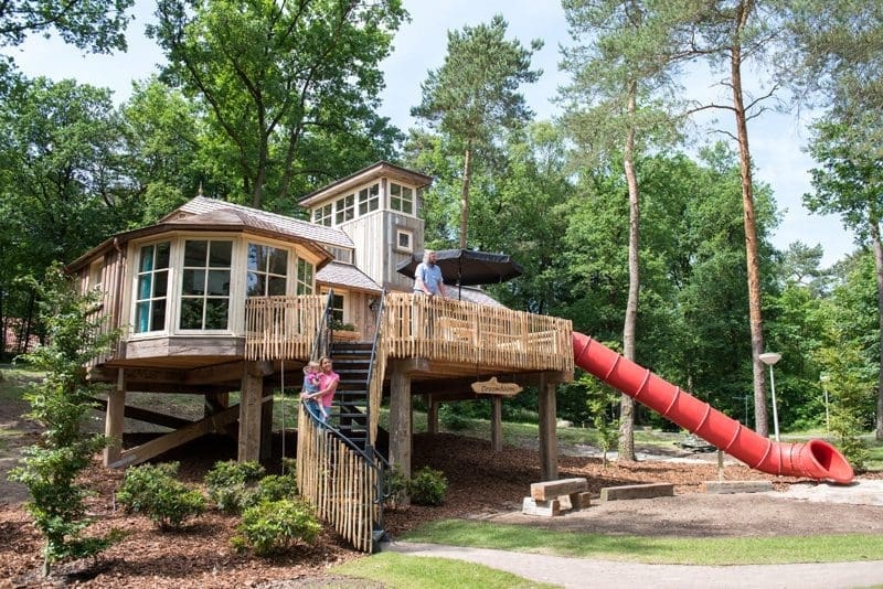 boomhut glijbaan kinderbungalow