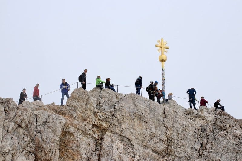 de hoogste top van Zugspitze
