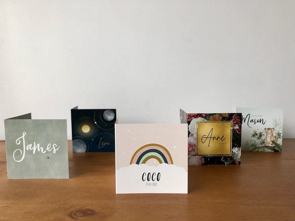trends geboortekaartjes