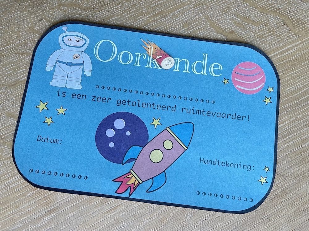 ruimtevaart kinderfeestje