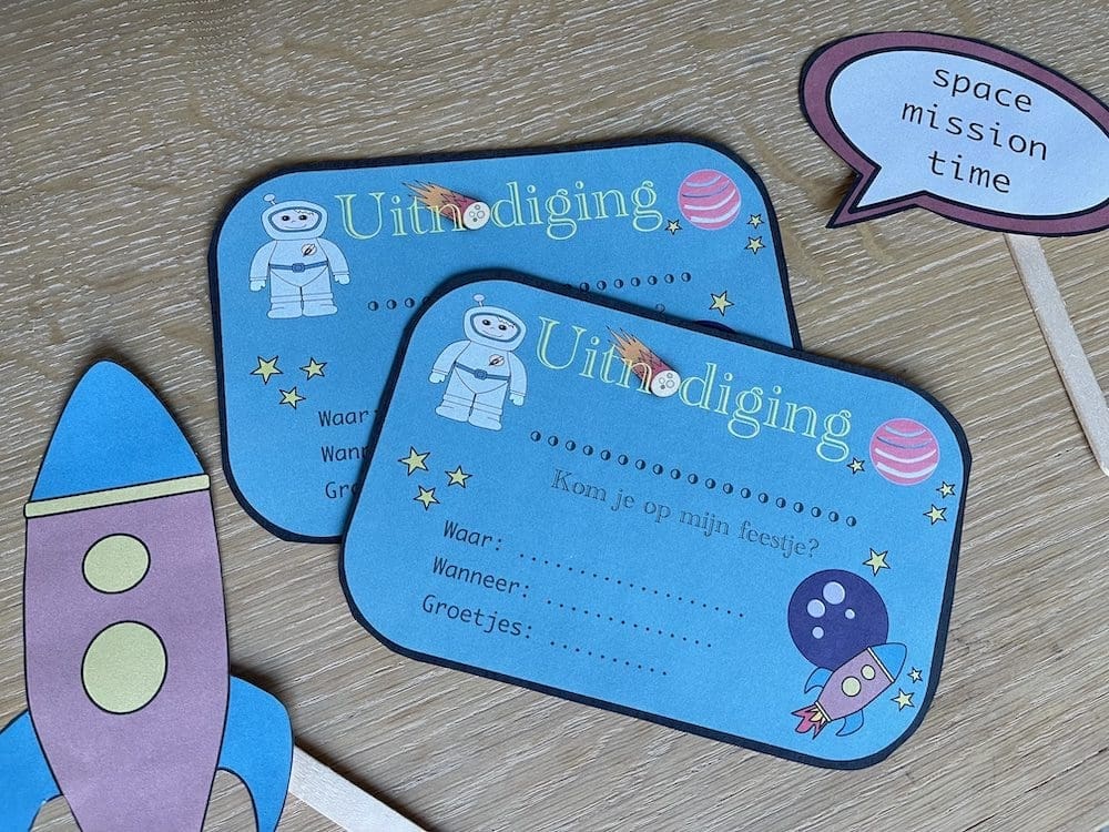 ruimtevaart kinderfeestje