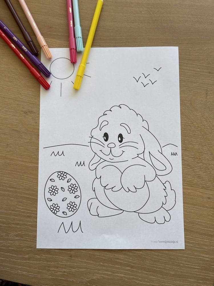 kleurplaat pasen