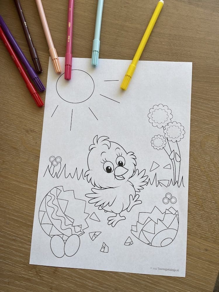 kleurplaat pasen