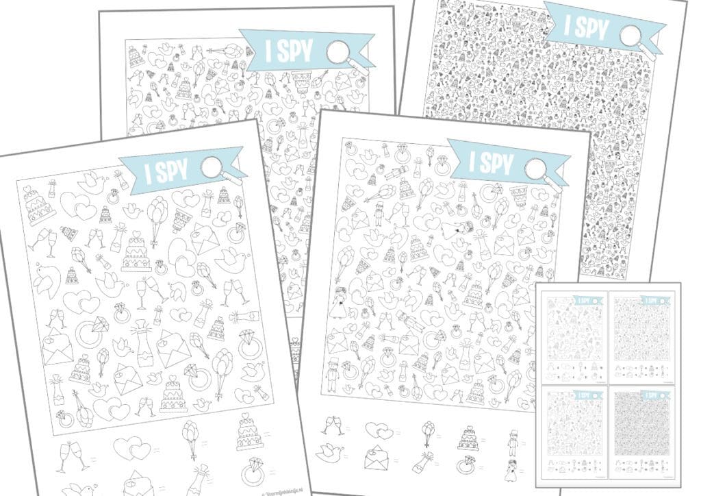 kinderen printable bruiloft