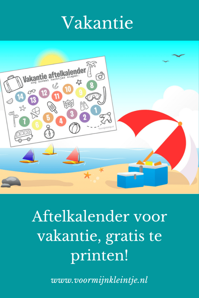 aftelkalender voor vakantie