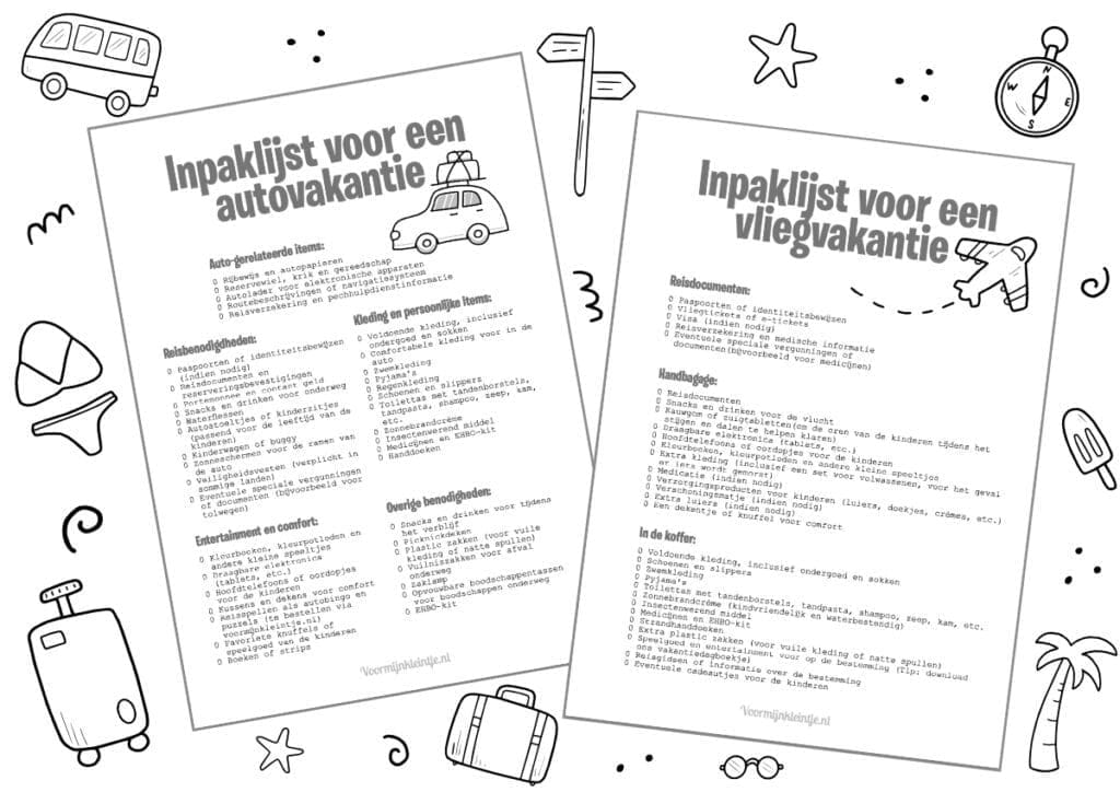 inpaklijst voor vakantie