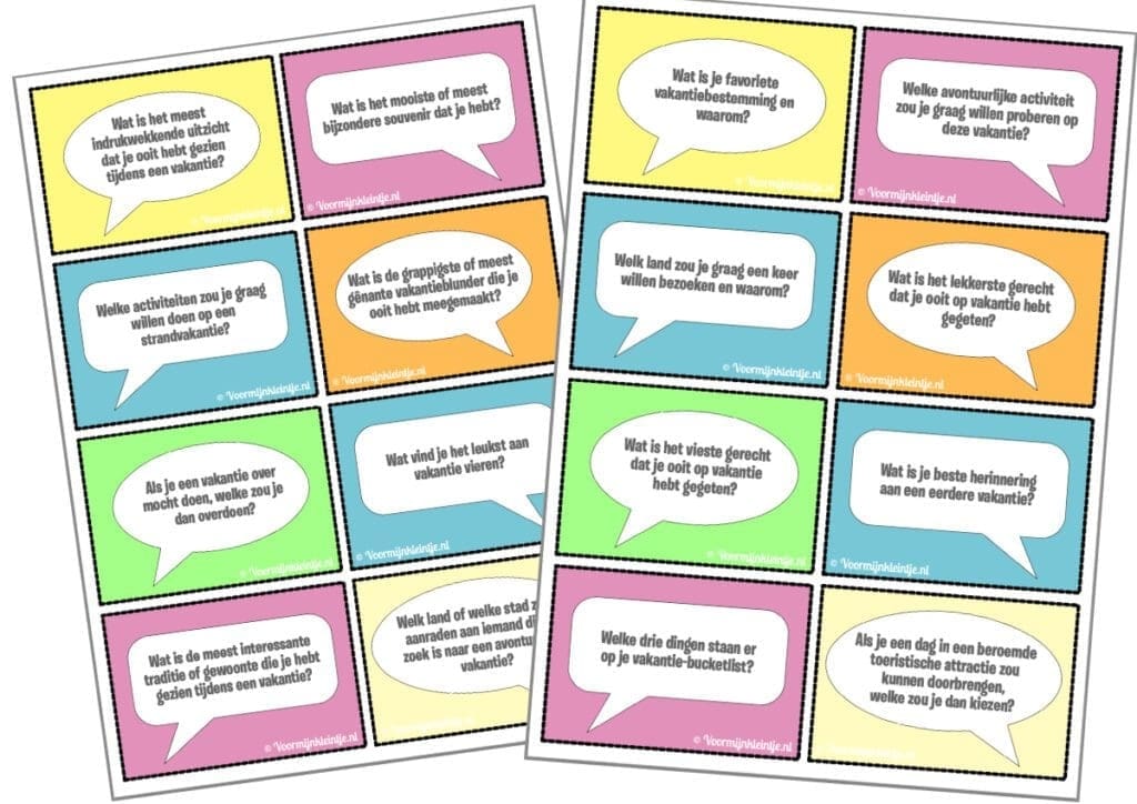 vakantie vragen