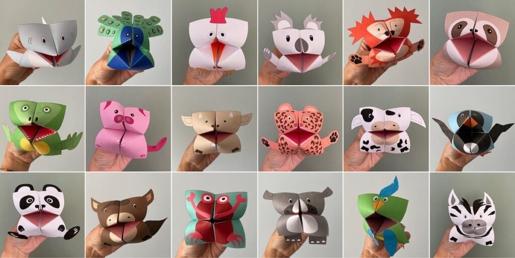 dieren happertjes vouwen