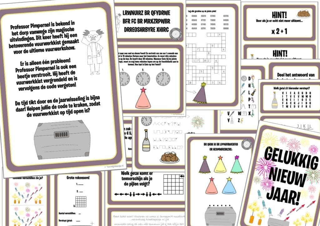 escaperoom oudejaarsavond 10-12 jaar