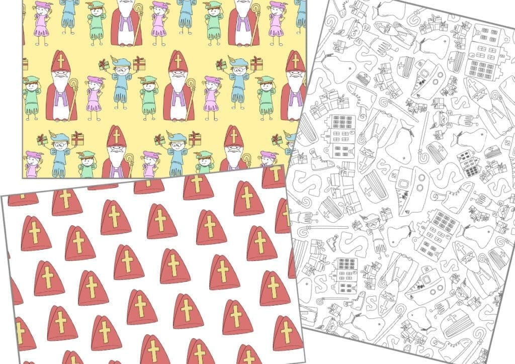 sinterklaas inpakpapier printen