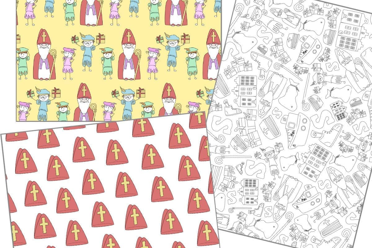 sinterklaas inpakpapier printen