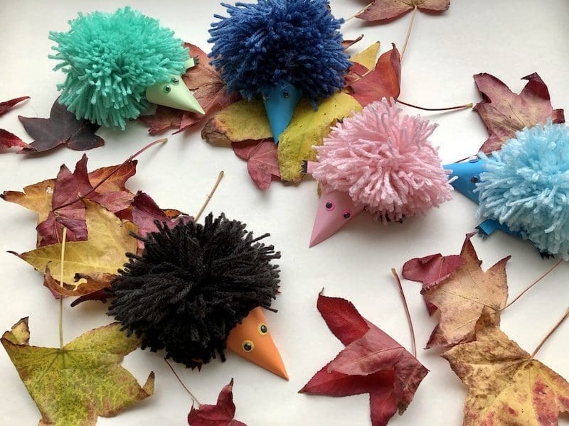 dieren knutselen pompon