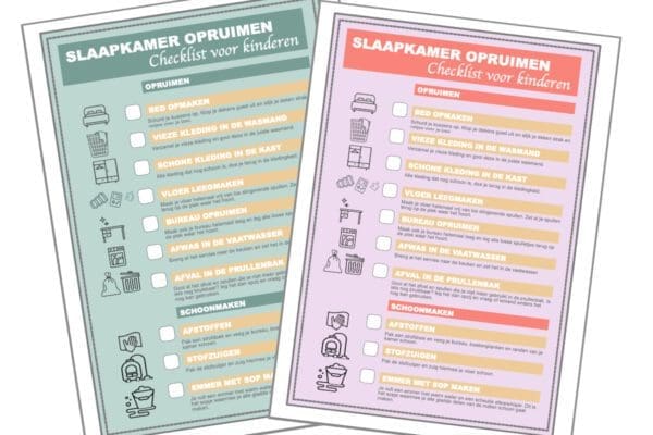 slaapkamer opruimen checklist