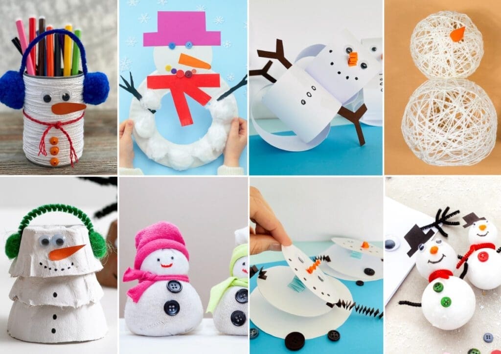 sneeuwpop knutselen