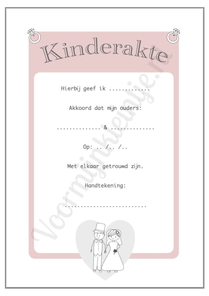 kinderakte trouwen