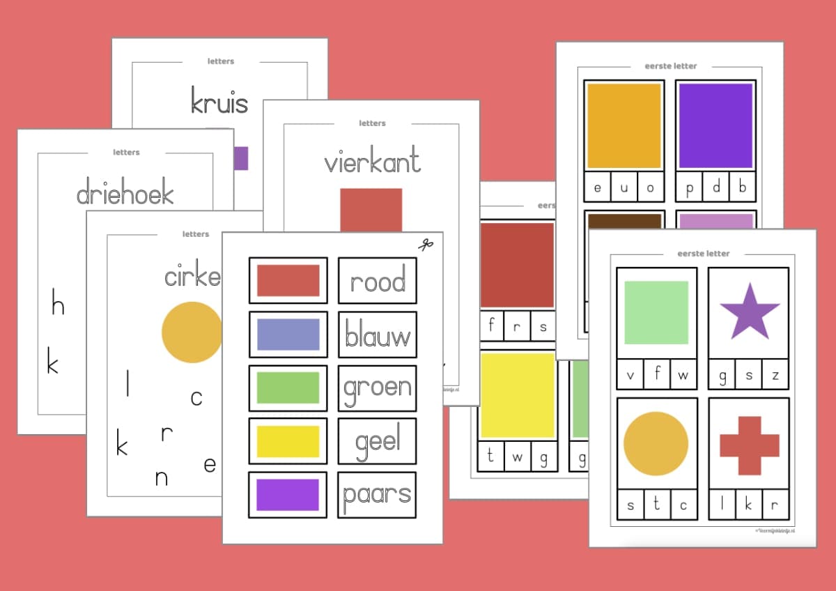 Thema vormen en kleuren, voorschoolse educatie (VVE) voor peuters en